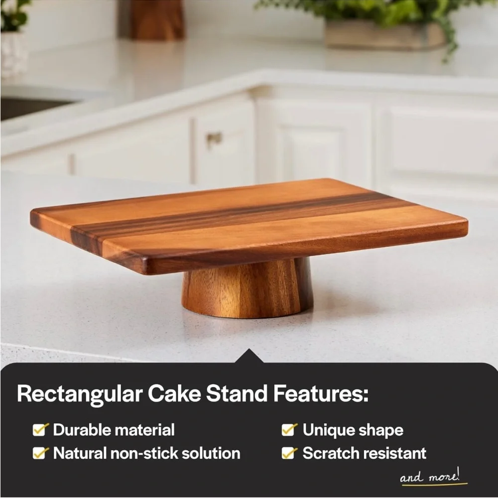 Rectangular Cake Stand, 11 x 15 Inch,